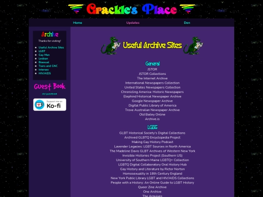 archivesites screenshot