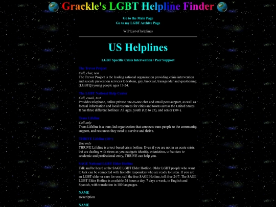 helplines screenshot