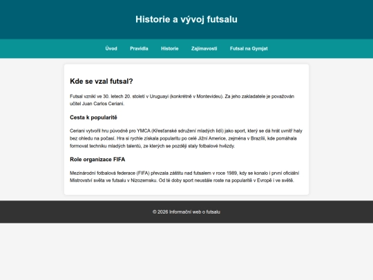 historie screenshot