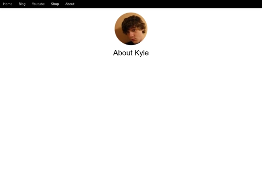 about/kyle screenshot