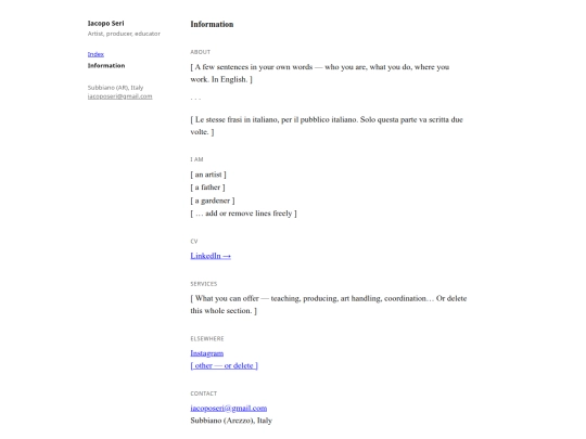 information screenshot