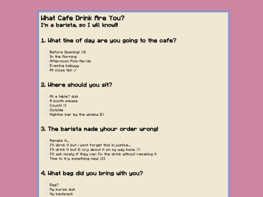 quizzes/whatcafedrink screenshot