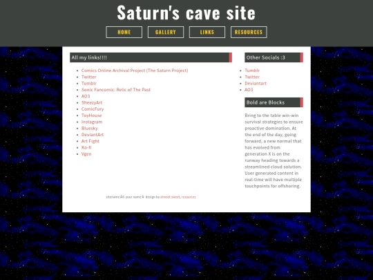 links screenshot