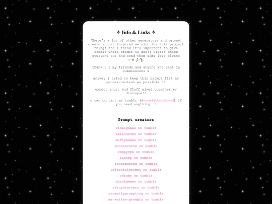 links screenshot