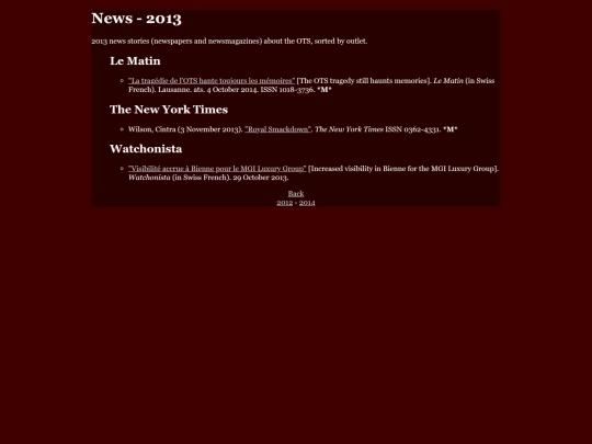 news/2013 screenshot
