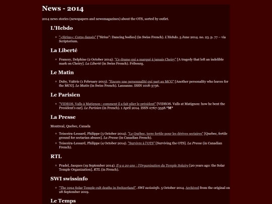 news/2014 screenshot
