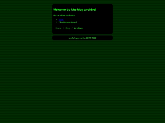 blog/archive screenshot