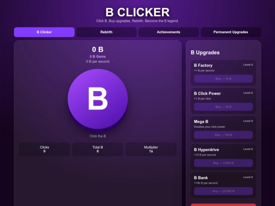 Bclicker screenshot