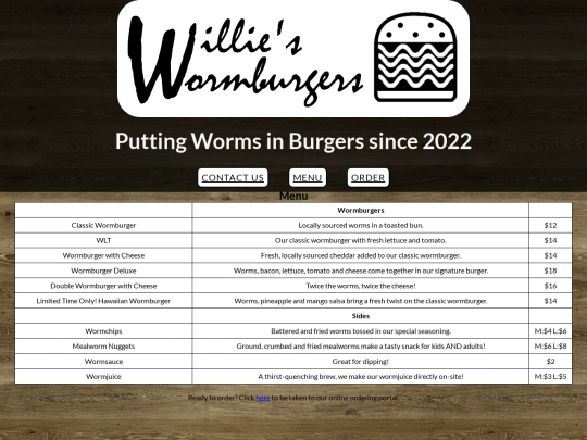 menu screenshot