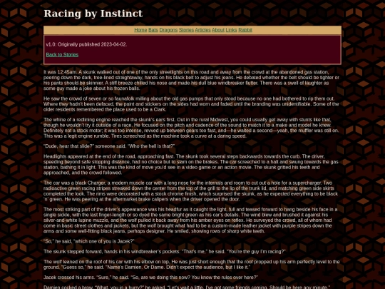 stories/skunkracer screenshot