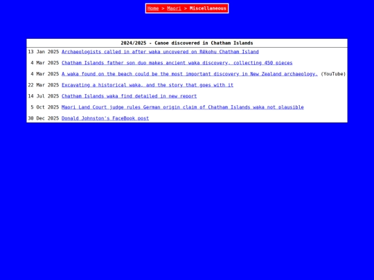 Maori/Pre-Maori/Miscellaneous screenshot