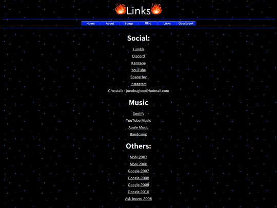 links screenshot