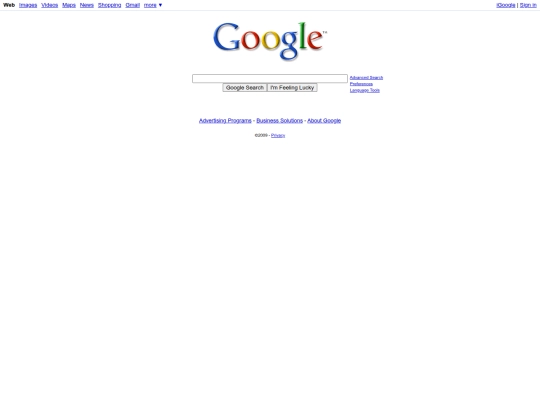 startpage screenshot