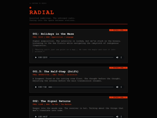 radial screenshot