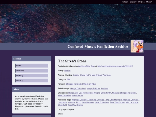 fanfiction/The_Sirens_Stone screenshot