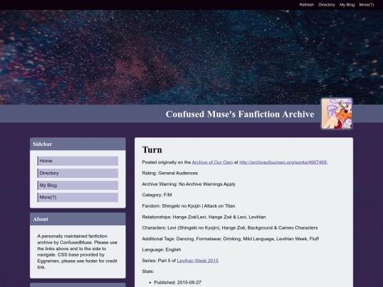 fanfiction/Turn screenshot