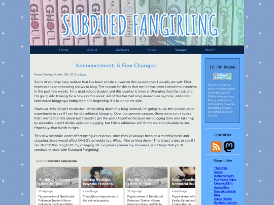posts/2012/10/16/announcement-few-changes screenshot