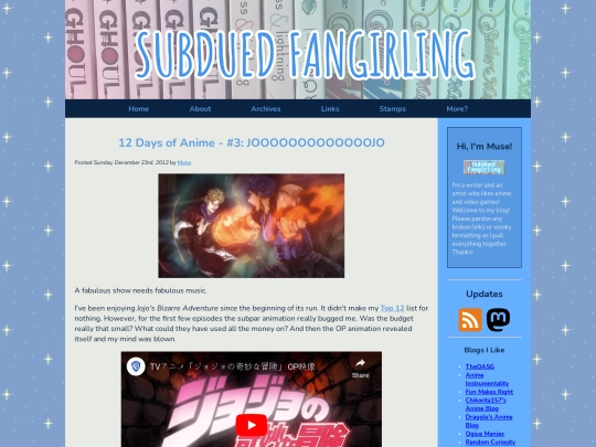posts/2012/12/23/12-days-of-anime-3-jooooooooooooojo screenshot