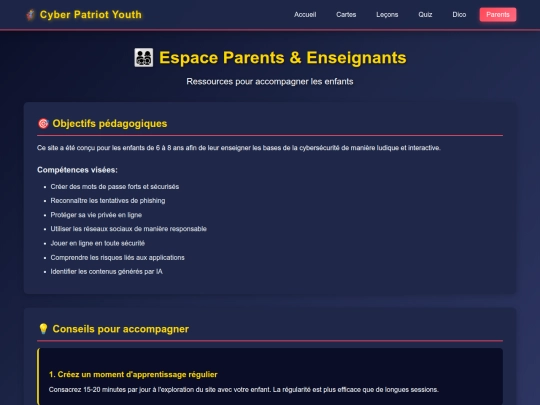 cyp/parents screenshot