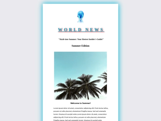 erica keys portfolio/htmlemails/newsletteremail1 screenshot