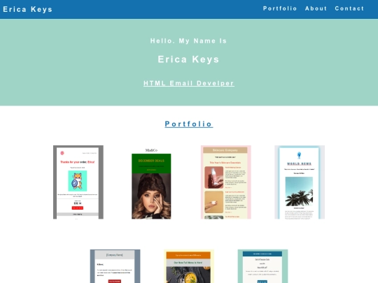 erica keys portfolio screenshot