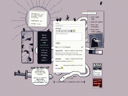 pages/guestbook screenshot