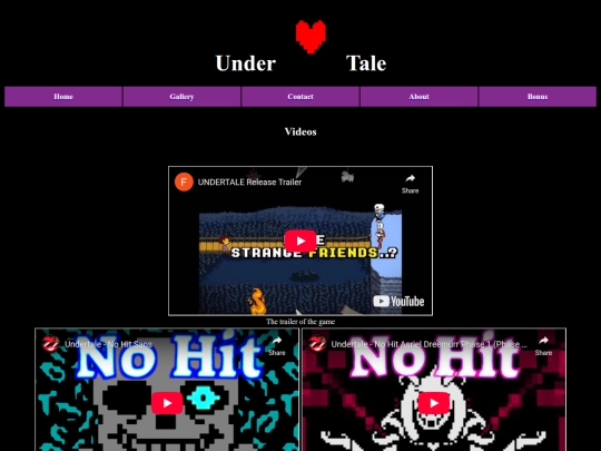 videos screenshot