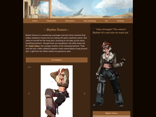 blythepage screenshot