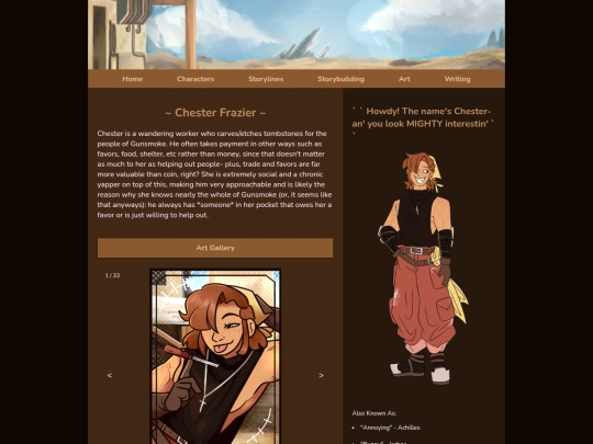 chesterpage screenshot