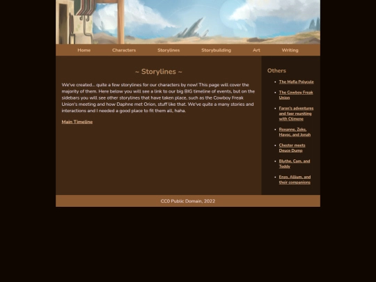 storylines-home screenshot