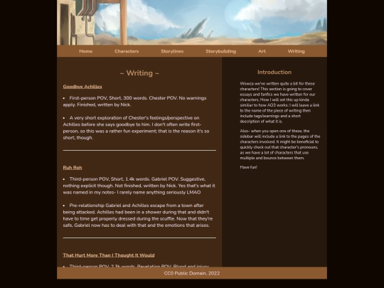 writing screenshot