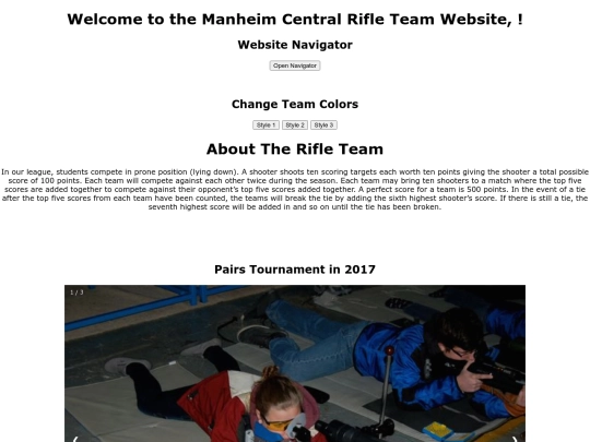 RifleTeamWebsite screenshot