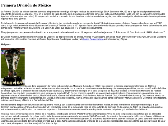 LOBOS ETC/Primera División de México screenshot