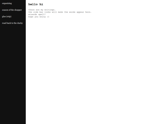 writings screenshot