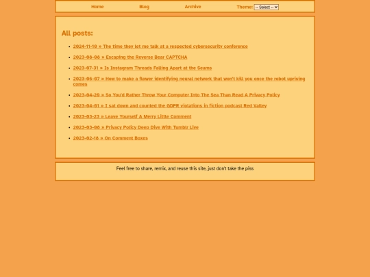 blog/archive screenshot