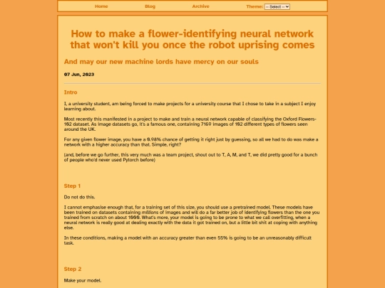 blog/posts/2023-06-07-How-to-make-a-flower-identifying-neural-network-that-won't-kill-you-once-the-robot-uprising-comes screenshot