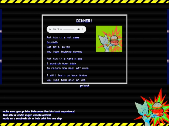 token/music/dinner screenshot