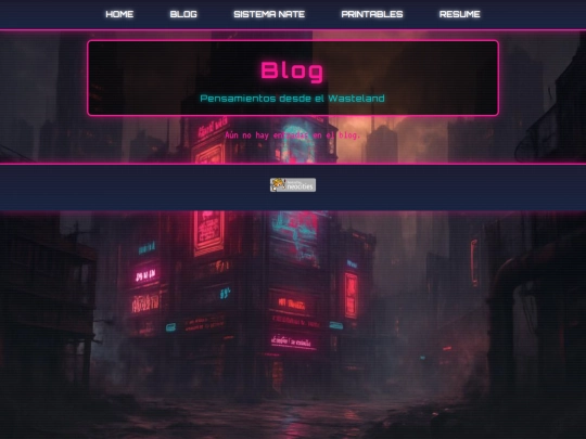 Blog screenshot