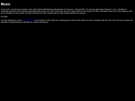 Music screenshot