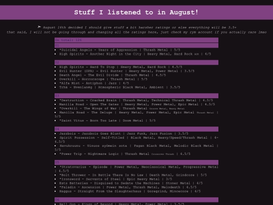 august_listens screenshot