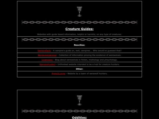 links screenshot