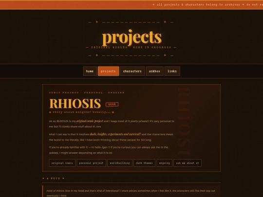 projects screenshot