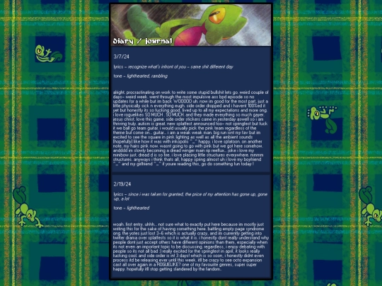 diary screenshot