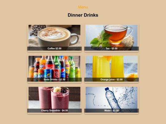 Dinner Drinks screenshot