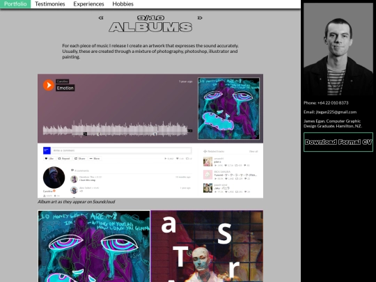 portfolio/albums screenshot