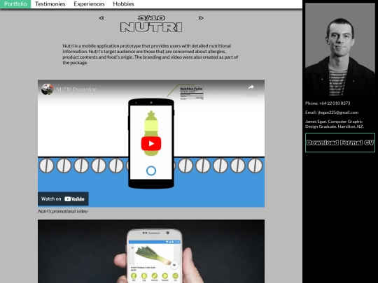 portfolio/nutri screenshot