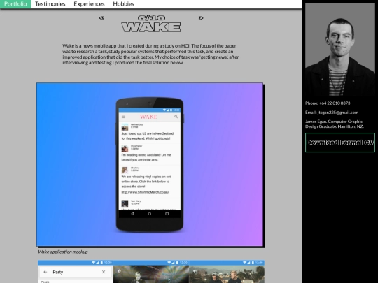 portfolio/wake screenshot