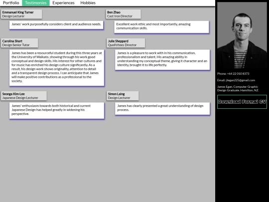 testimonies screenshot