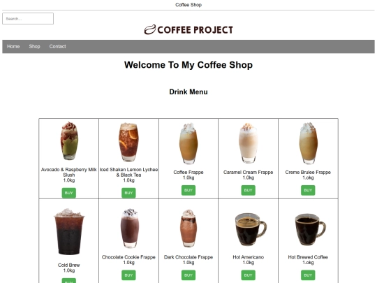 Drinks screenshot