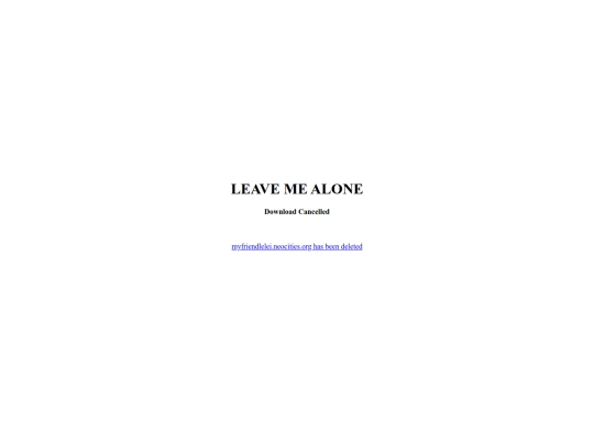 leavemealone screenshot